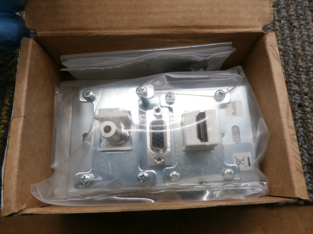 Kramer WXA-H1/US (White) Passive Pass Through Wall Plate NEW
