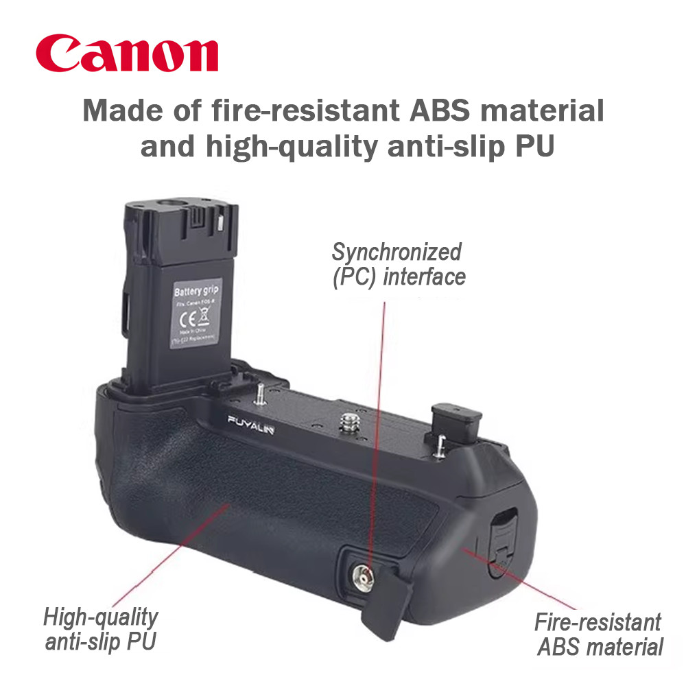Canon BG-E22 Battery Grip for EOS R – Vertical Grip, LP-E6/AA, Type-C Charging