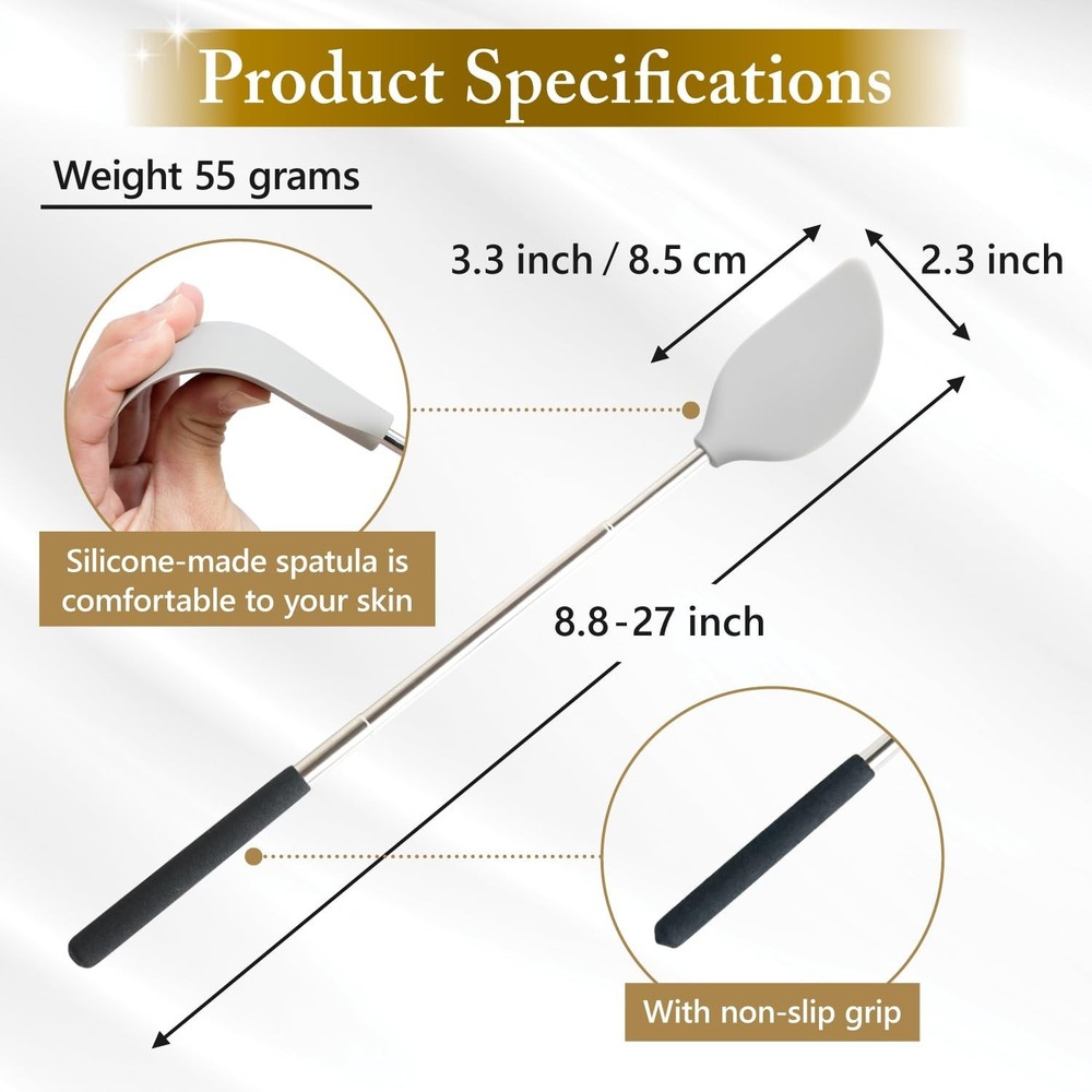 Adjustable Telescopic Back Cream Applicator Apply Sunscreen Lotion and Ointments