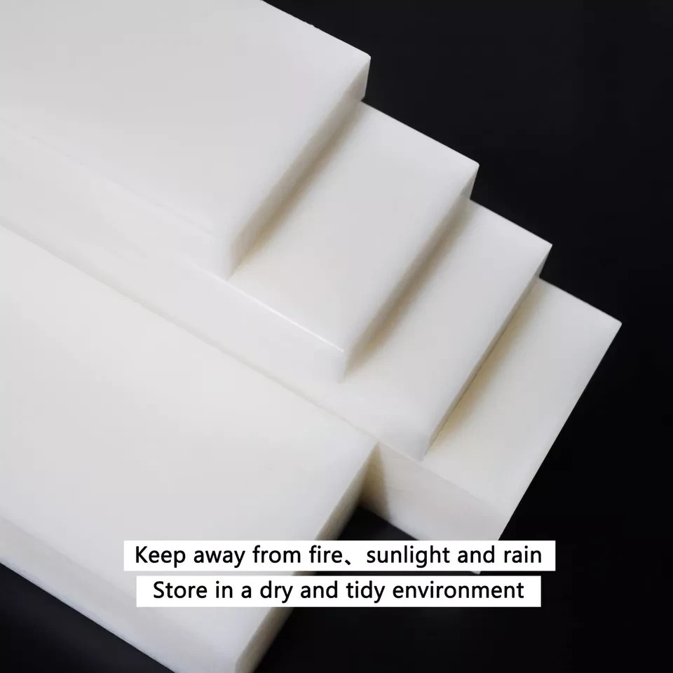 HDPE Block WhitePE Polyethylene Rectangular Solid Plastic Tapping（2" x 12" x 3"）