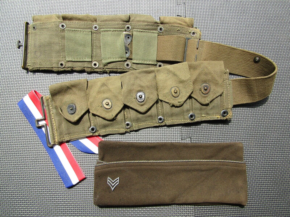 Ammo Belt and WW II Garrison Cap.