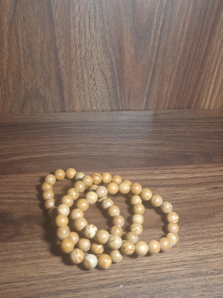 Wood Jasper beaded bracelet (1)