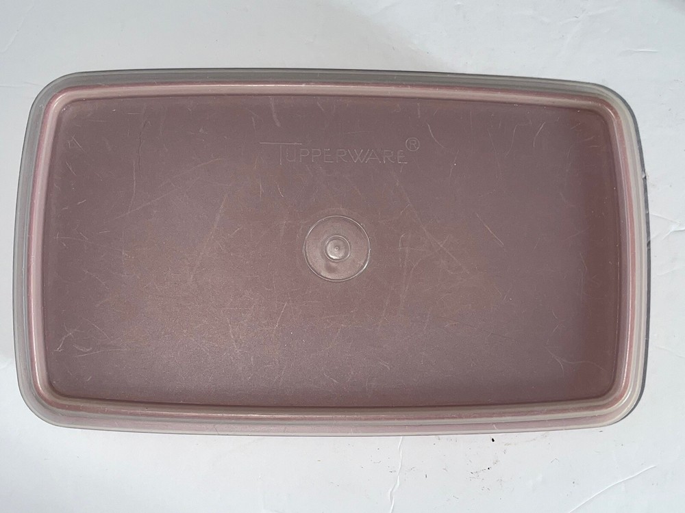 Vintage TUPPERWARE Paprika Deli Meat Cheese Container Rectangular #816-17