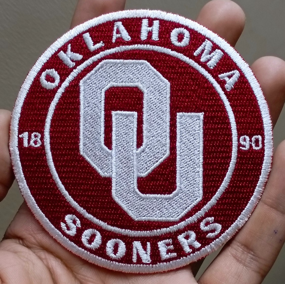 Oklahoma Sooners NCAA Team Logo Iron On Patch - Sew Patch - Embroidered Patch