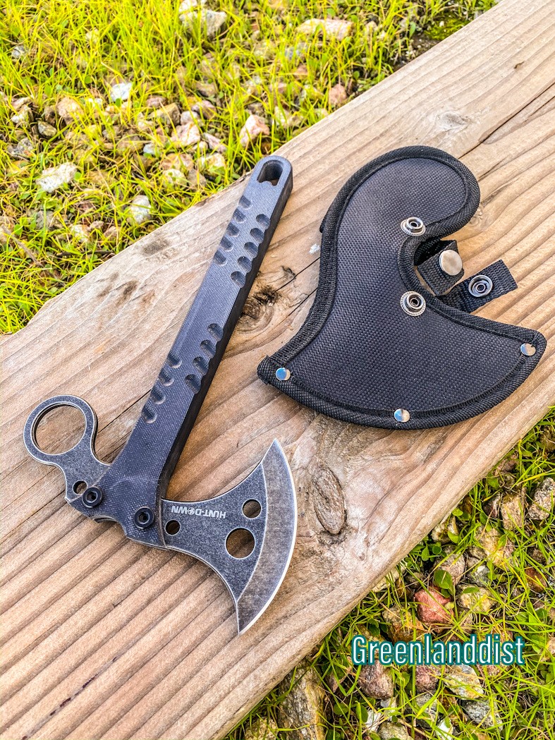 10" Tactical Karambit Throwing Axe with Sheath All Black Hatchet New