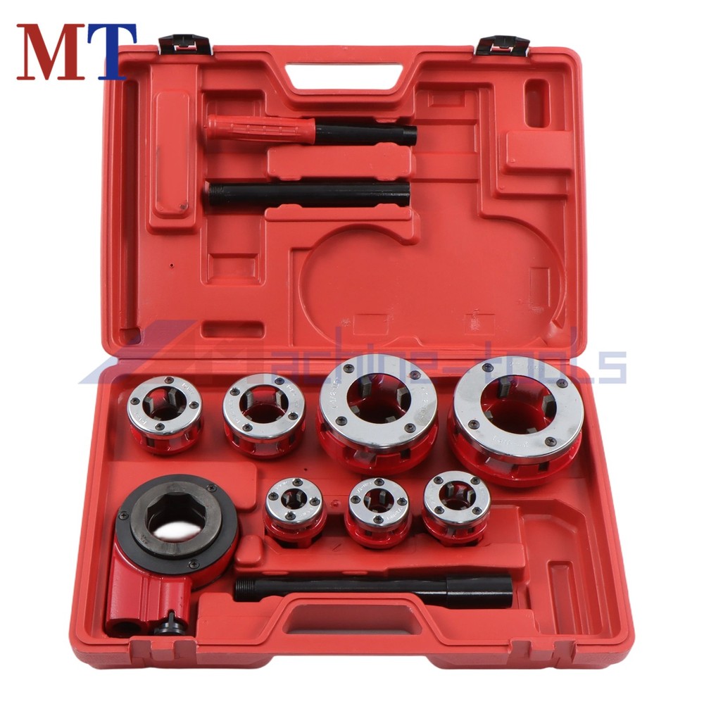 7 Size W/ Handle BSPT Pipe Threader Pipe Threader Threading 3/8" To 2" Dies Set