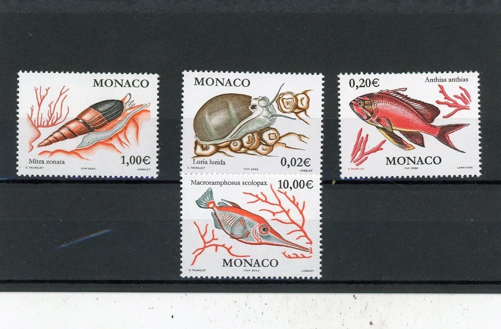 Monaco 2002 Fish Shells Scott# 2226//2234 Mint NH