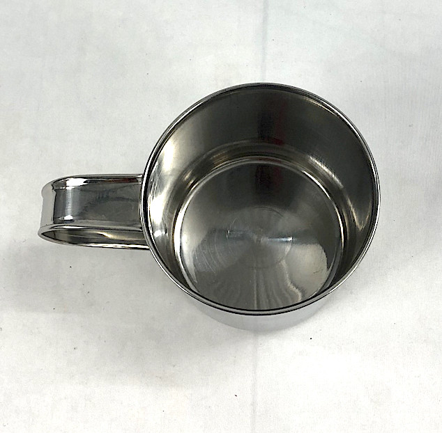 Large Stainless "Tin" Cup - Single Piece Bottom