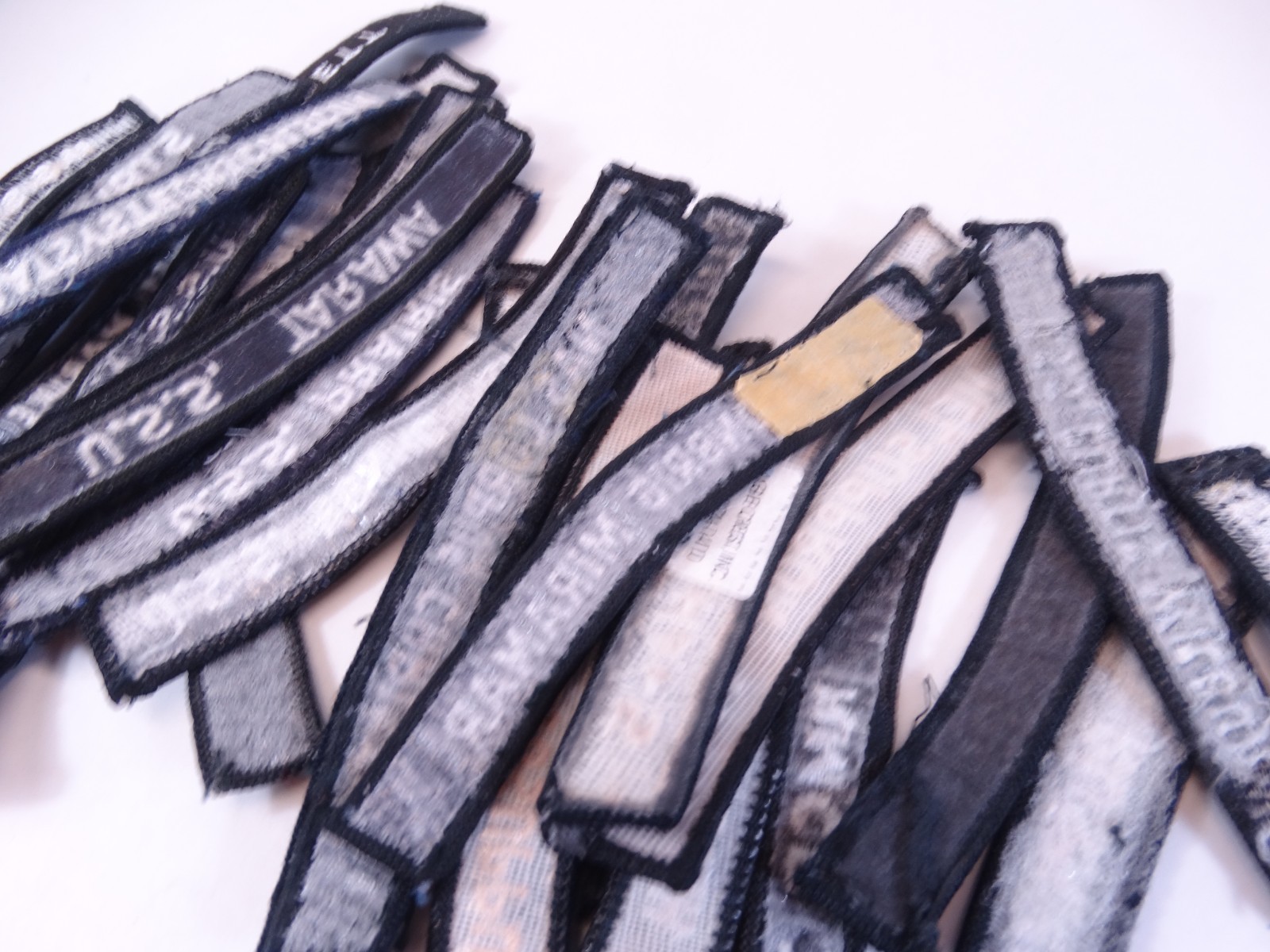 Lot of 28 - US NAVY SHOULDER STRIP TAB Rocker Patches USS Military USA America