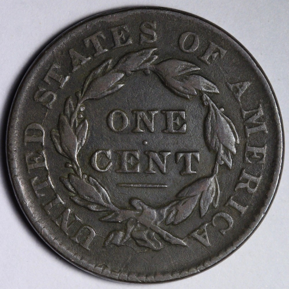 1833 Coronet Head Large Cent VF E115 TSNM