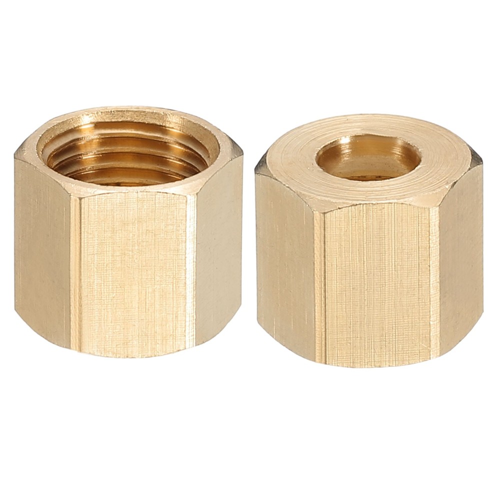 1/4" Brass Compression Nut,50Pcs Brass Compression Fitting Plumbing System
