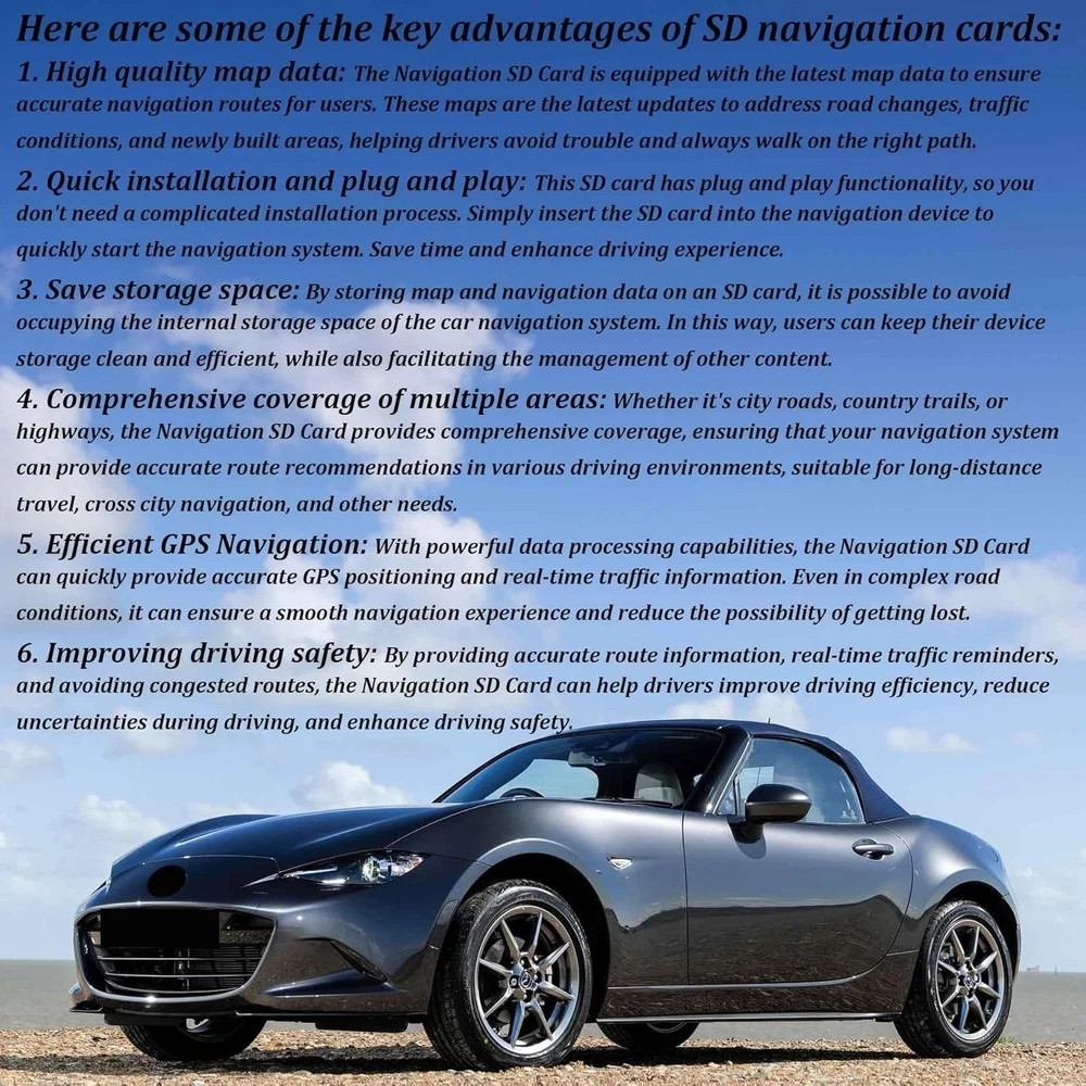 Upgraded Navigation SD Card with Latest Maps Version Compatible with 3 6 CX-3 CX