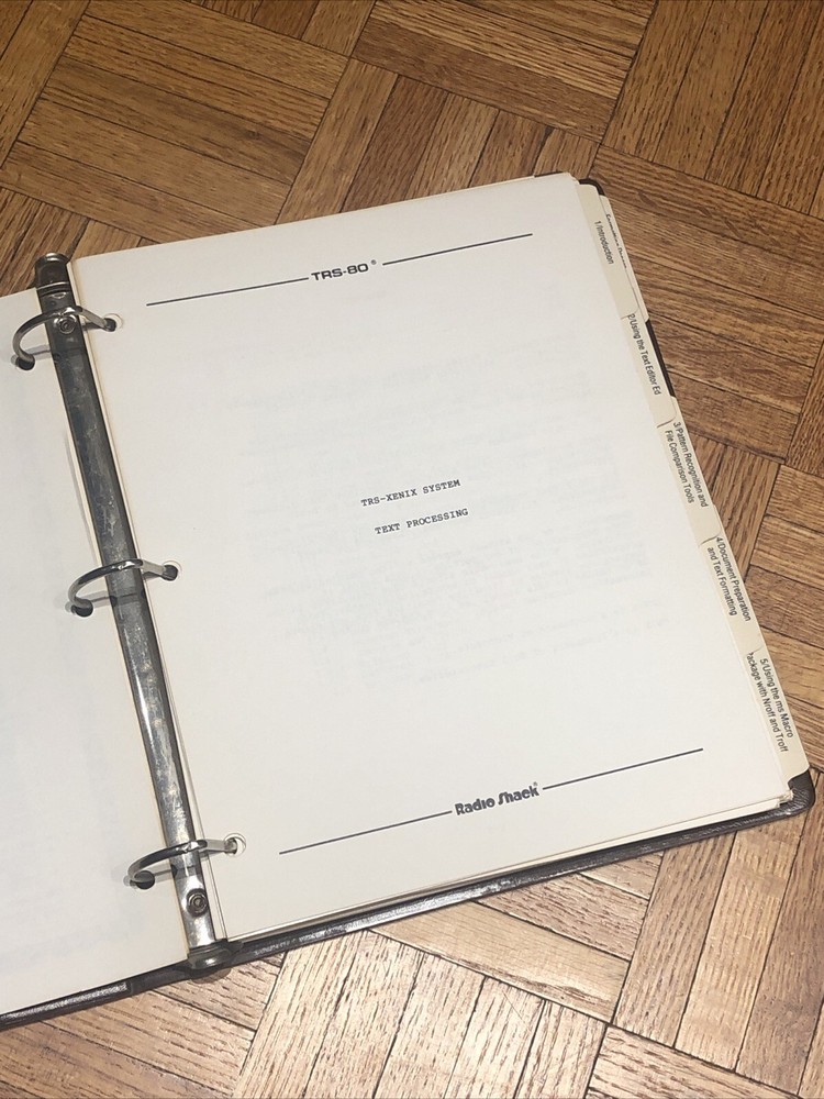 Vintage TRS-80 TRS-Xenix Model 16 Multi-User BASIC Interpreter Manuals - 26-6041