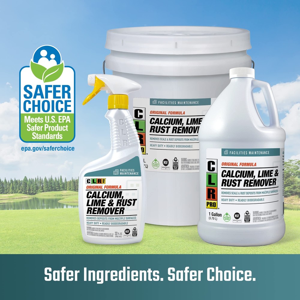 CLR PRO Calcium Lime and Rust Remover 128 Fl Oz Multi Surface Cleaner