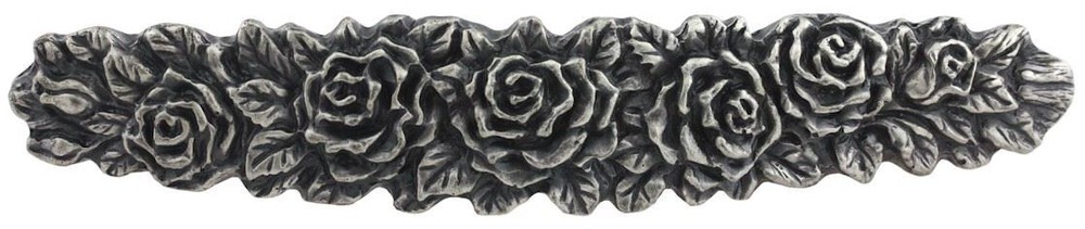 3-3/4" Rose Bud Pull Solid Antique Pewter