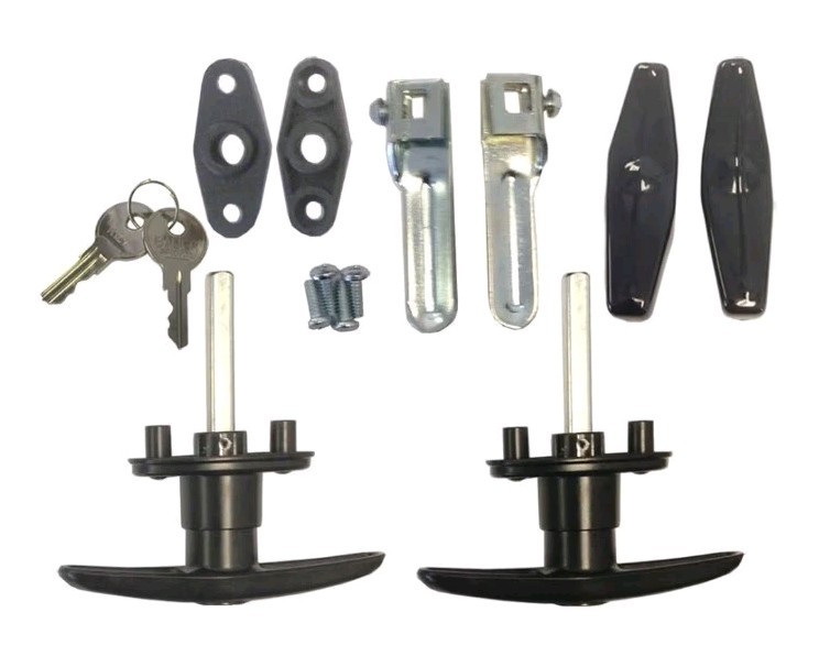 Bauer Matching Set T-Handles Lock Black With Keys T-311 NEW