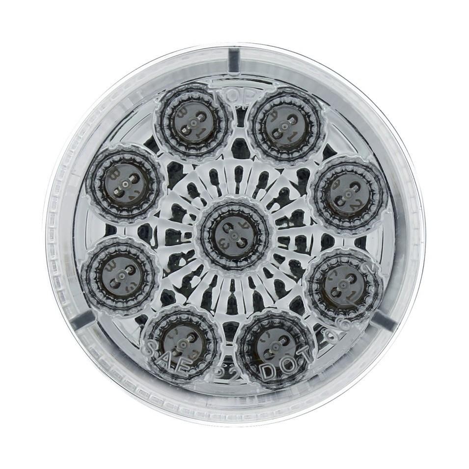 Universal 9 Red Led 2" Flat Clearance/Marker Light - Clear Lens
