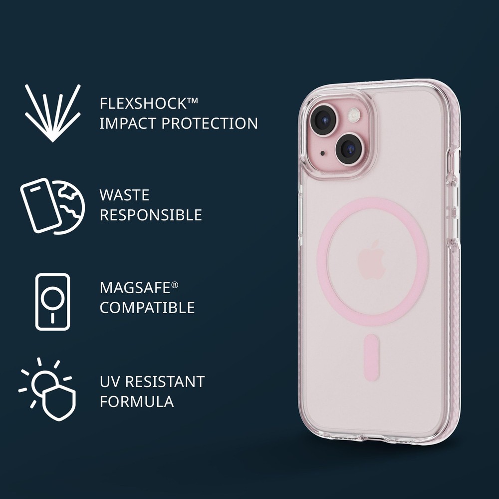Tech21 EvoCrystal Case for iPhone 16e/15 - MagSafe Compatible - Impact Protect