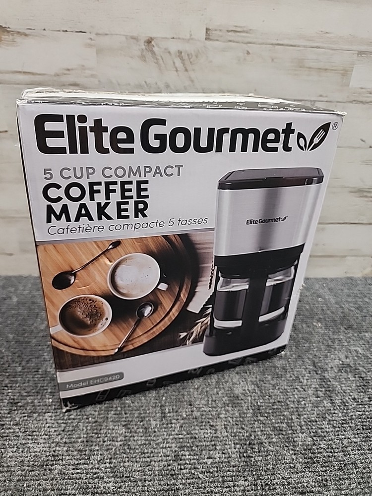 Elite Gourmet EHC9420 Automatic 5-Cup Brew & Drip Coffee Maker with Pause N Serv
