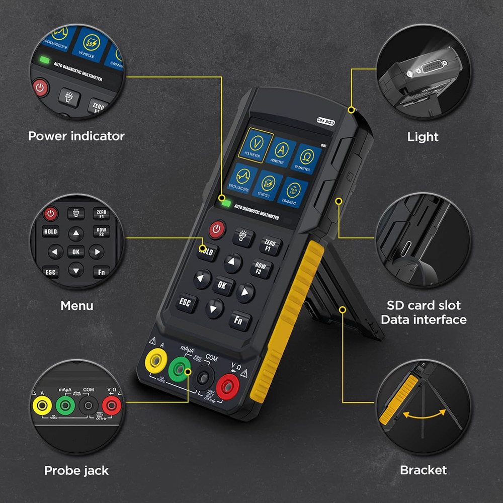 Digital Electrical Multimeters DM303 Multimeter Oscilloscope for Voltage,Current