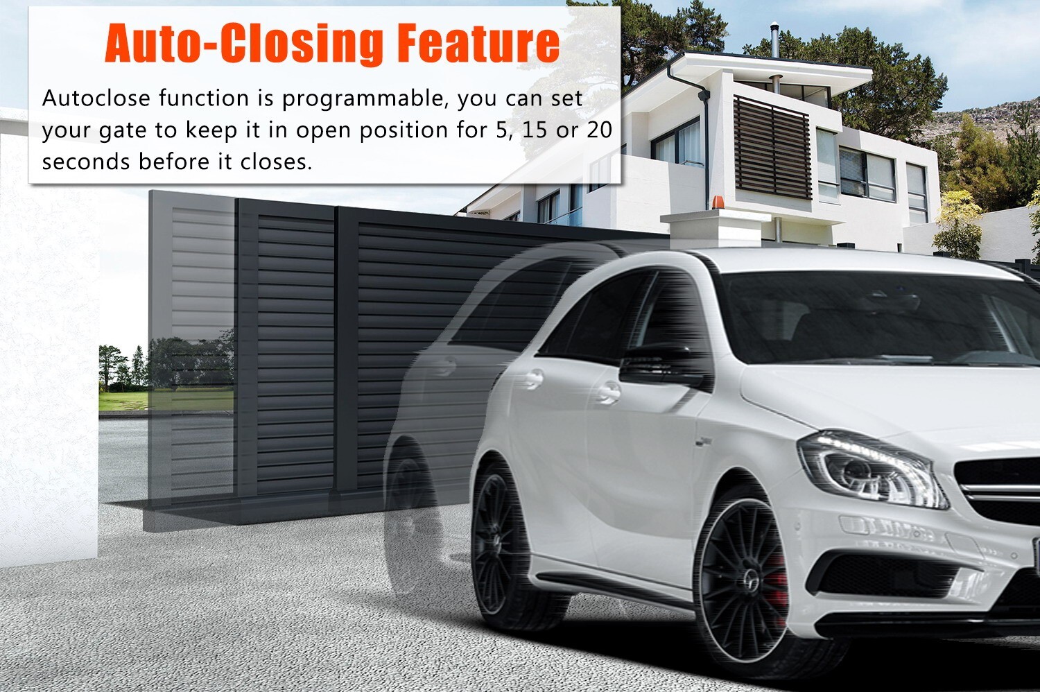 Blütezeit 5300lb Automatic Sliding Gate Opener Motor w/Remotes & Infrared Sensor