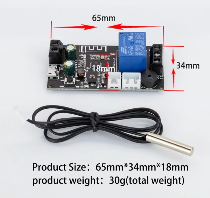 Remote WIFI Thermostat High Precision Temperature Control Module Cool APP A3GU