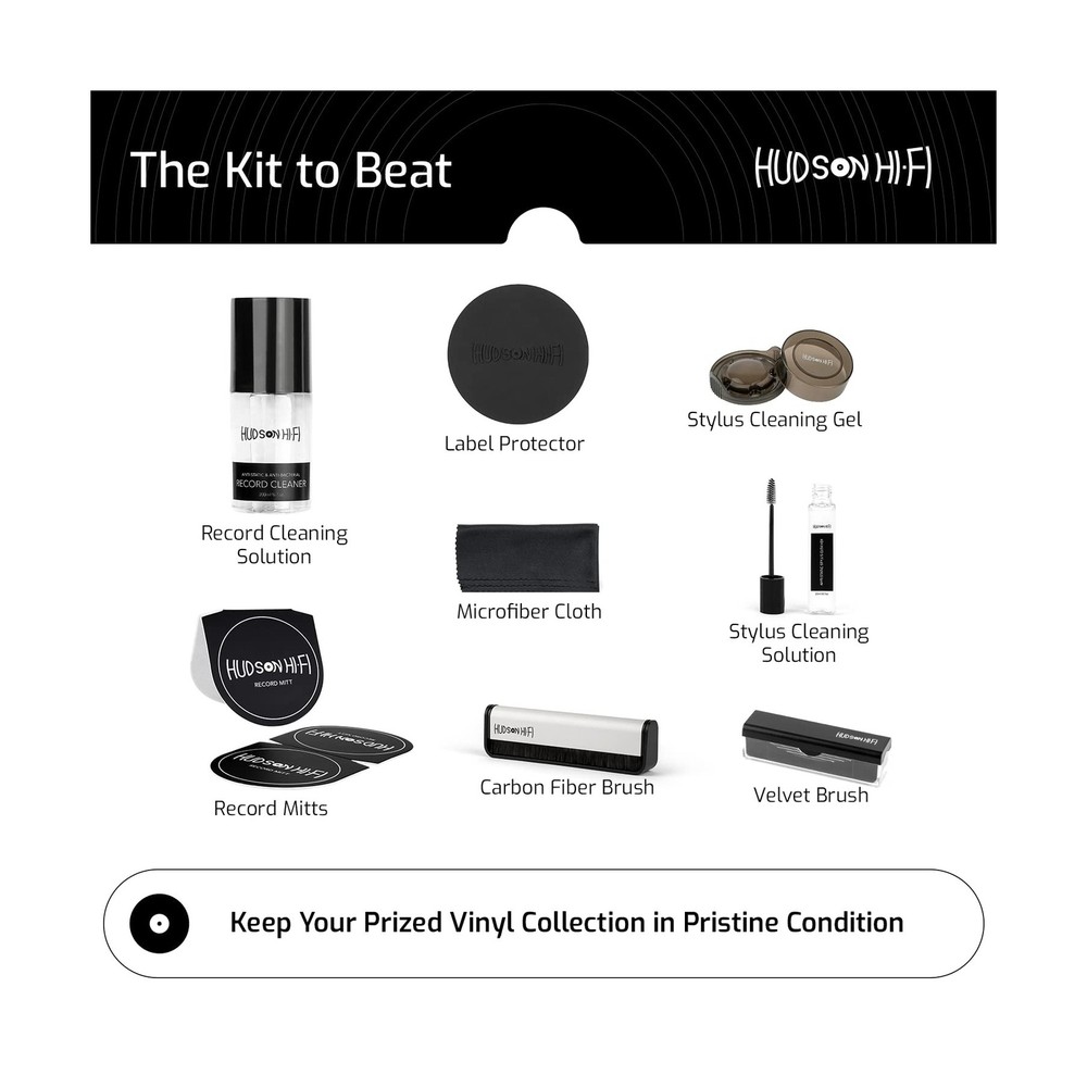 Vinyl Record Cleaning Kit - Record Mitts, Anti-Static Record Cleaner w/Microf...