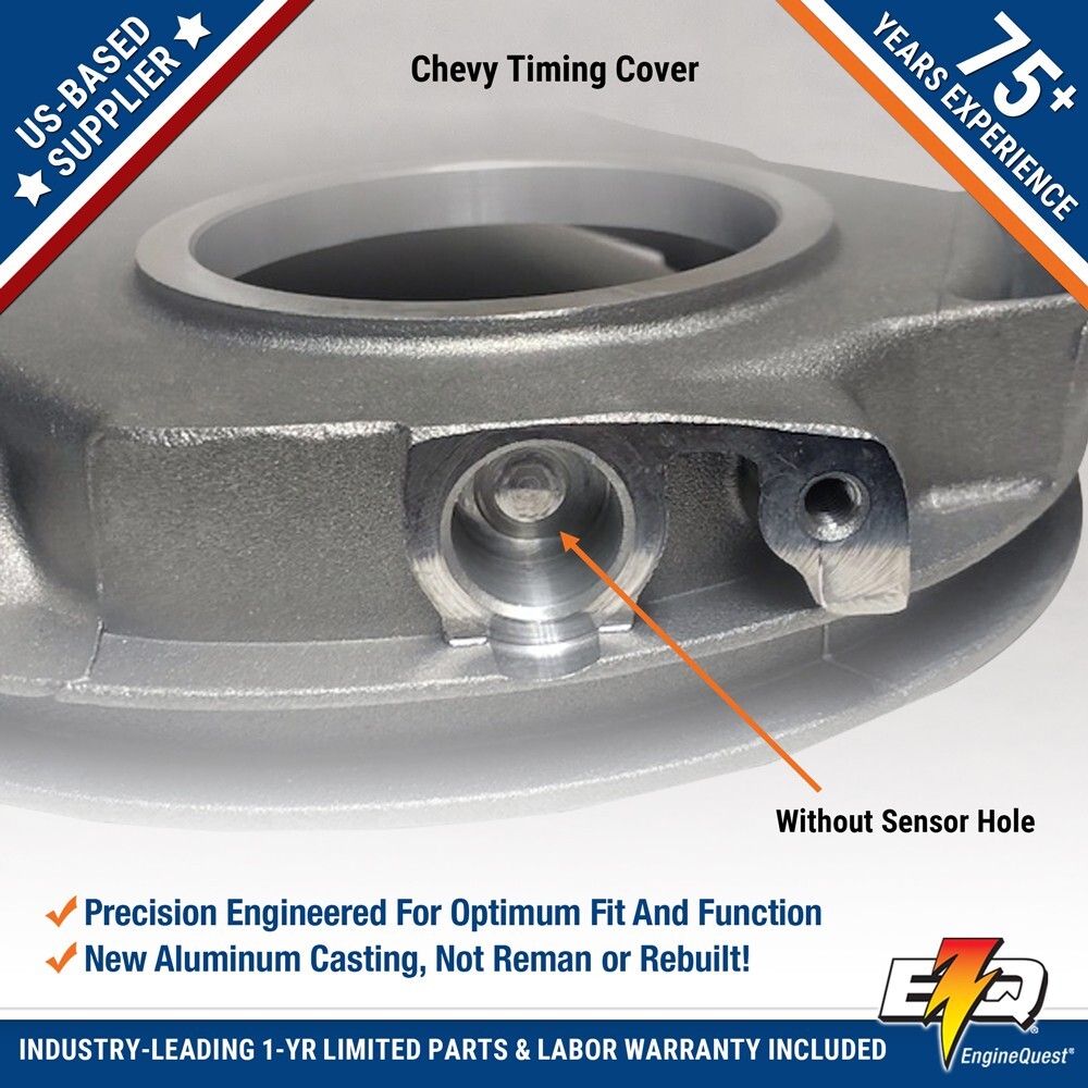 Chevrolet 7.4L & 8.2L 454 & 502 CID Timing Cover Without Sensor Hole