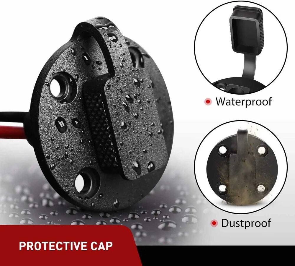 12AWG 2-Pack SAE Power Socket Sidewall Port