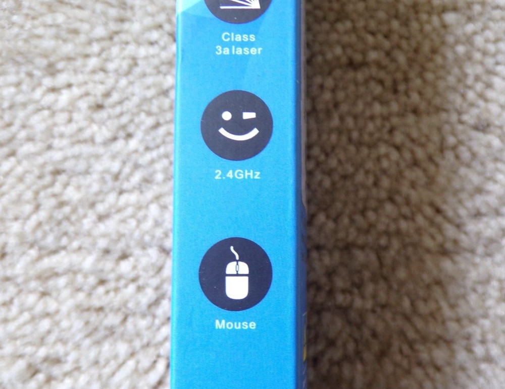 QUI RF 2.4GHz Wireless Presenter Remote Presentation Laser Pointer - Mac PC; t27