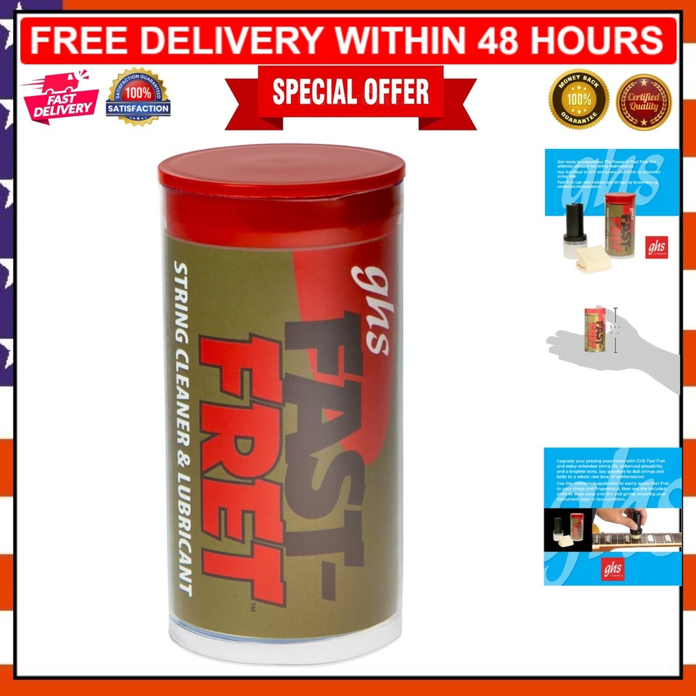 Long-Lasting GHS Fast Fret Cleaner - Protects Strings & Enhances Playability