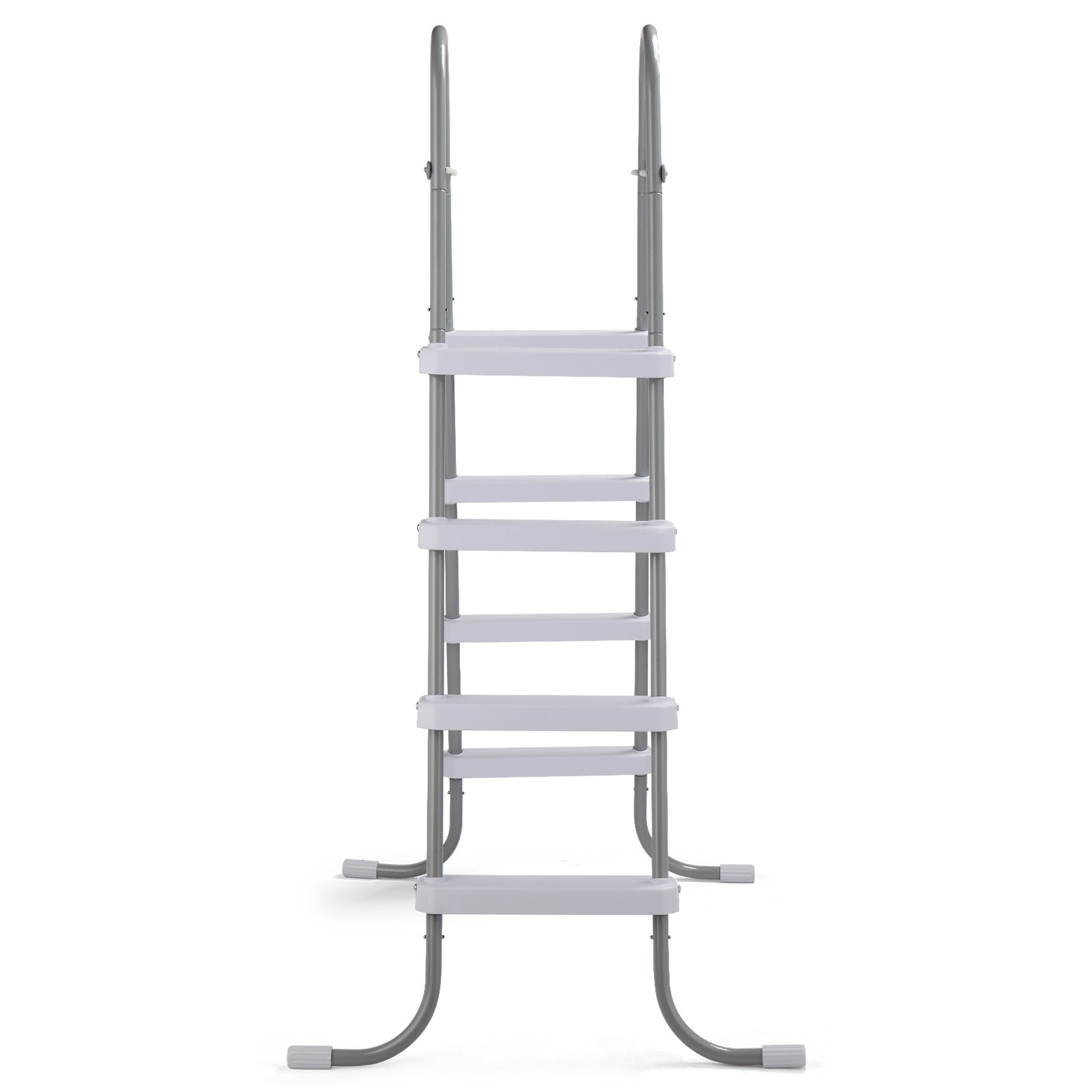 4-Step 52in Pool Ladder Iron Grey Frame + White Steps