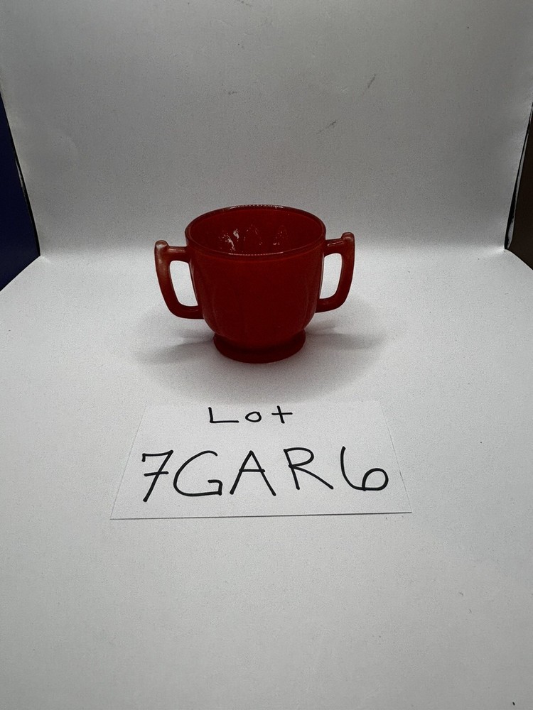 Hazel Atlas Pitcher Cup Orange Ribbed 1950s Replacement