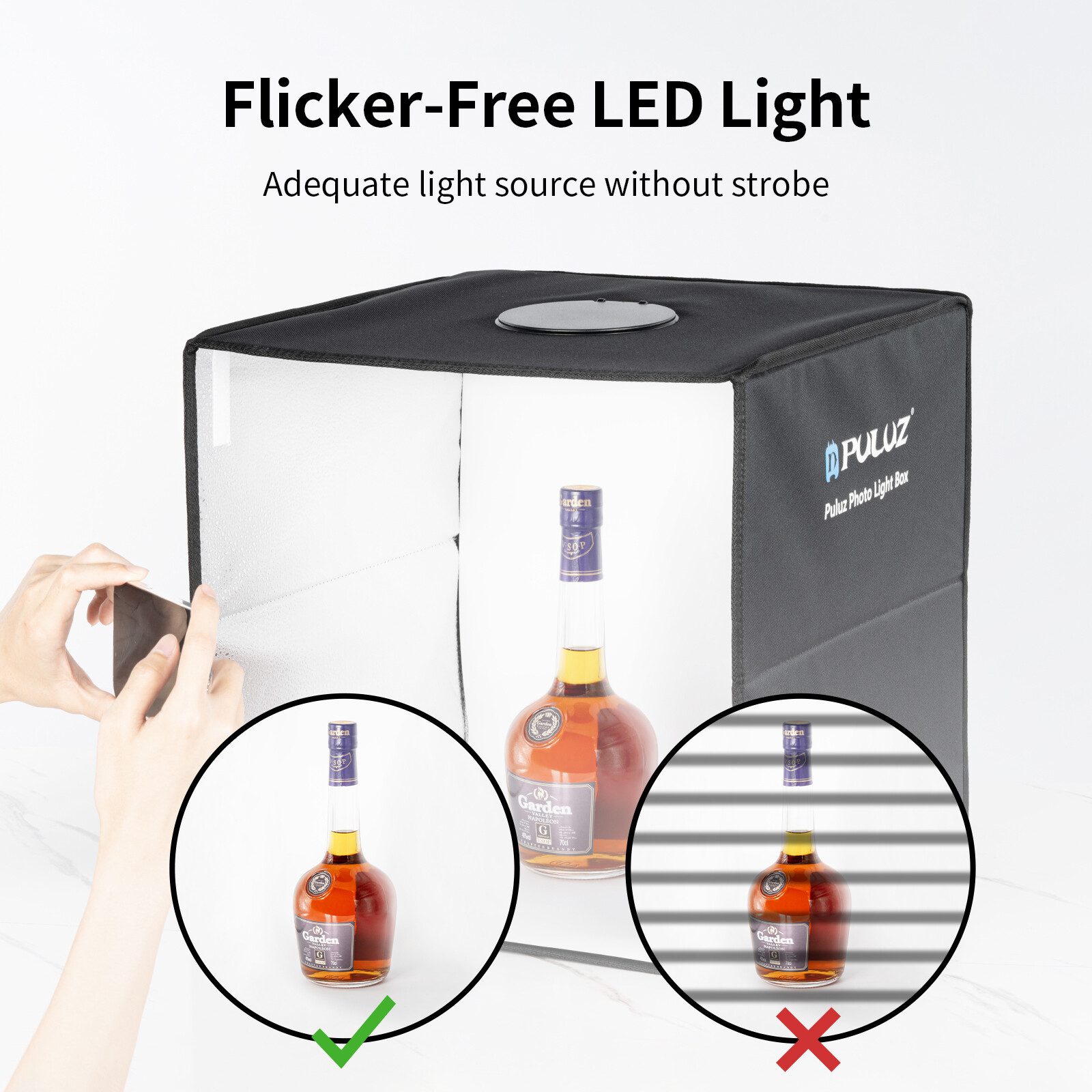 Portable LED Photo Light Box Tent Cube Room Studio 96 LED Photography Backdrop