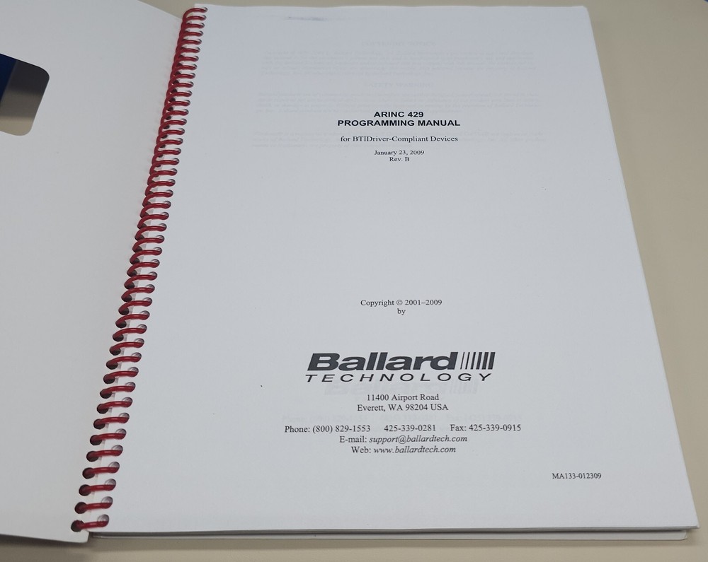 ARNIC 429 PROGRAMMING MANUAL FOR BTIDRIVER-COMPLIANT DEVICES
