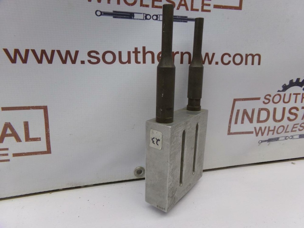 Branson Ultrasonic Rectangular Slotted Welder Horn H 4.75” L 4.5" w/ Two ½" Bolt