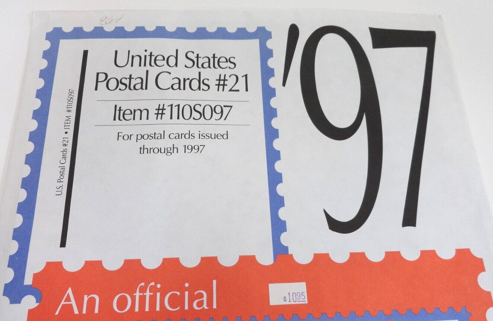Scott 1997 United States Postal Cards Supplement #21 110S097 NOS