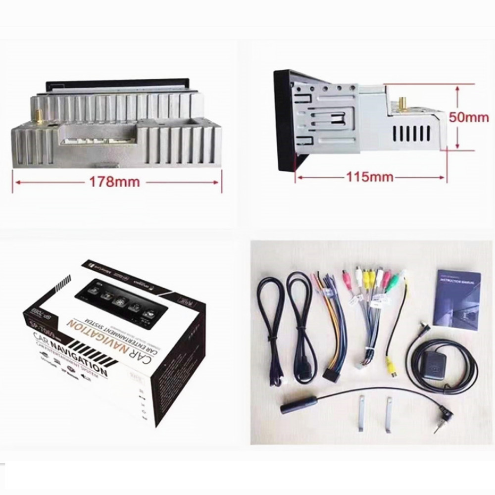 1Din 6.9" Touch Screen Car Stereo Bluetooth Radio For IOS/Android Mirror Link
