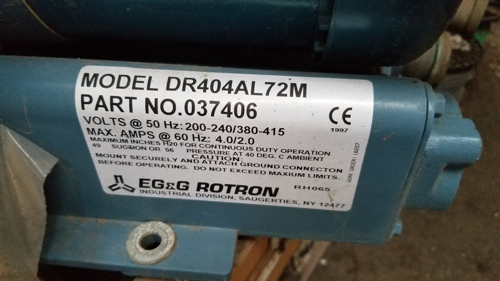 EG&G ROTRON DR404AL72M Blower