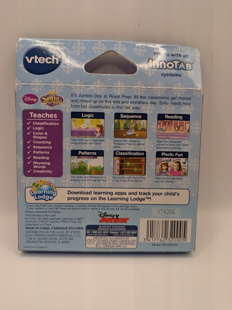 VTech InnoTab Software Disney Sofia the First Problem Solving Skills BRAND NEW!