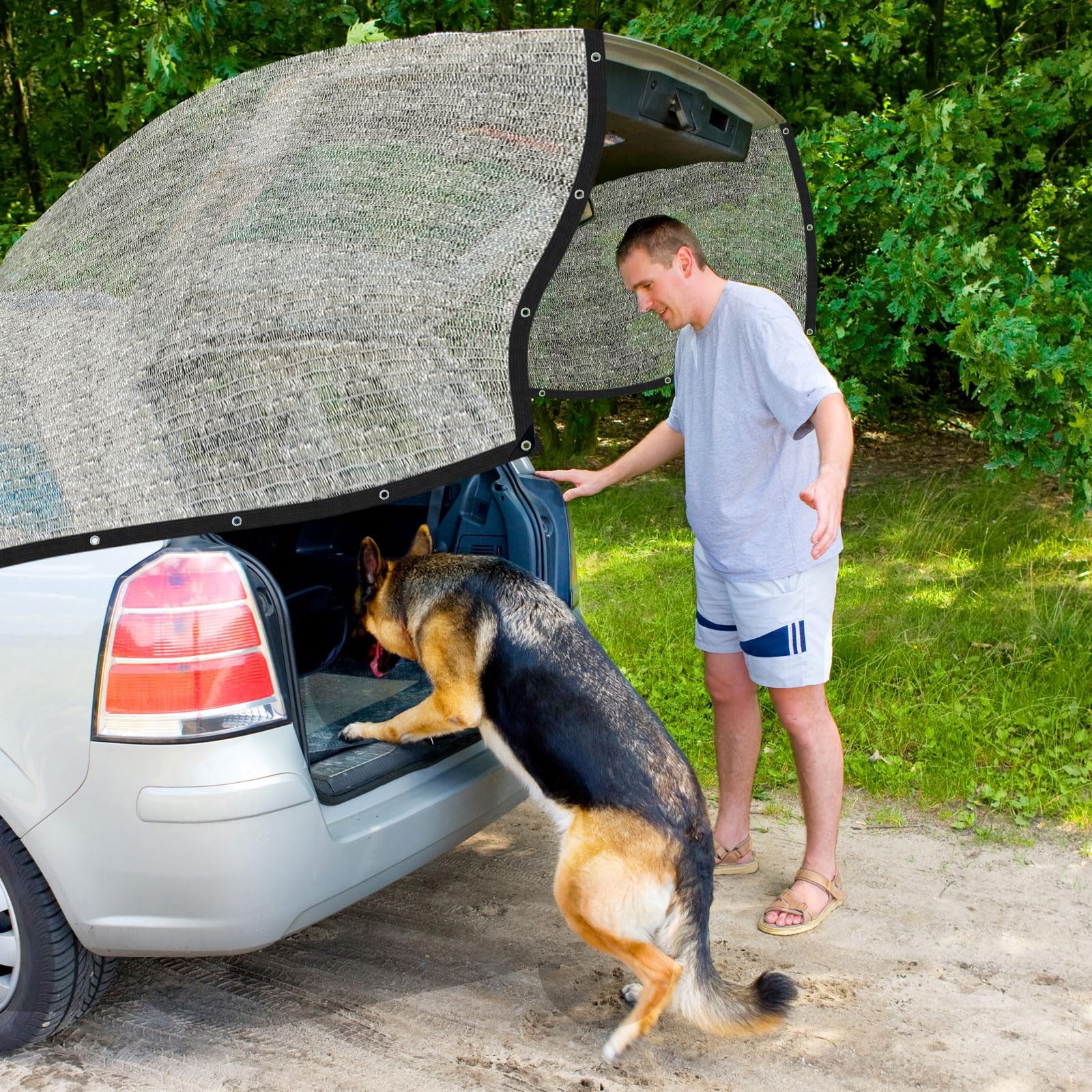 BXAEYIPOR Shade Cloth-80% Aluminum Sunblock Neting,Durable Mesh Tarp with Gromme