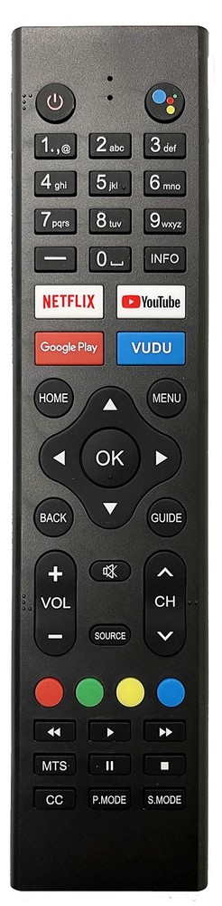Remote Control Compatible with Sceptre Smart Android TV Black