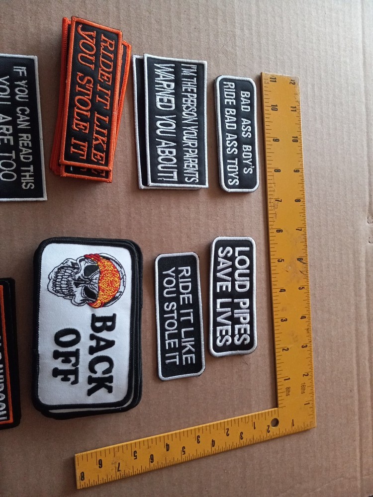 46 Assorted Biker Patches