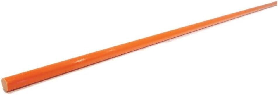 (Pack of 10) 1/4" Orange Snow Poles Plain Markers, Heavy Duty Fiberglass Rod