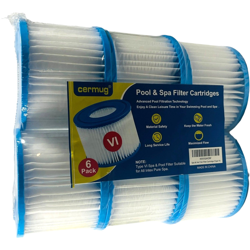 Cermug - 6 Pack Pool & Spa Filter Cartridges, Cermug VI