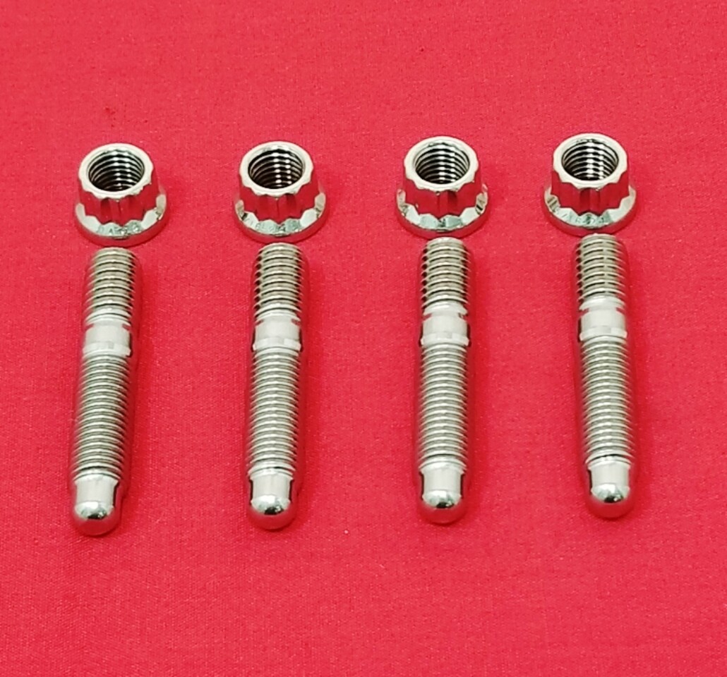 HARLEY-DAVIDSON ARP 12 POINT 12PT POLISHED STAINLESS EXHAUST FLANGE STUD KIT
