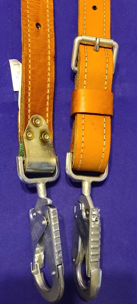 BUCKINGHAM 7' Leather Nylon Pole Safety Strap Belt,klein,bashlin,lineman