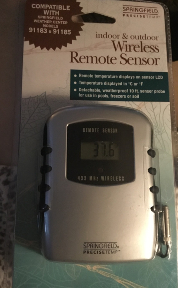 Springfield Wireless Remote Sensor ~Compatible With 91183+91185 ~ Indoor/outdoor