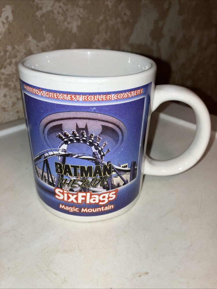 Six Flags Coffee Mug Worlds Greatest Roller Coaster Cup