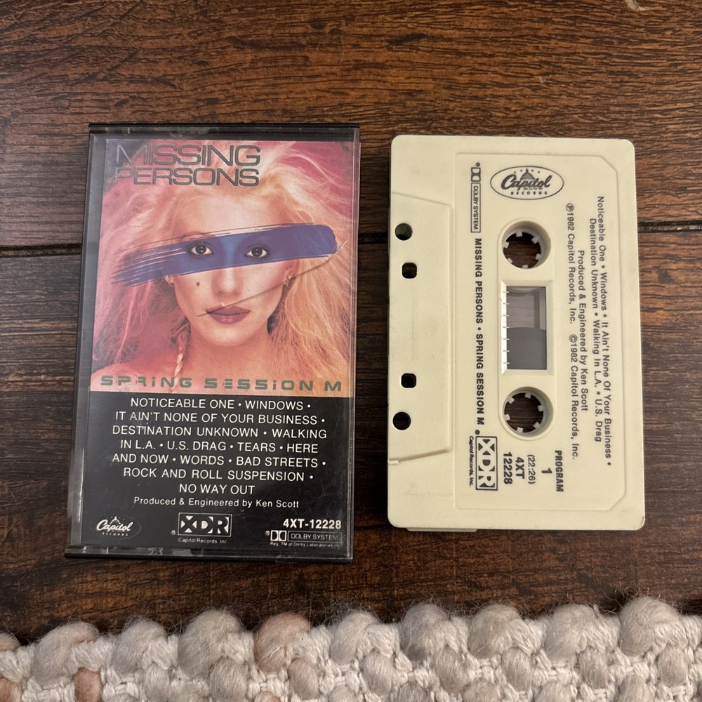 Missing Persons Spring Session M Cassette Tape 1982 Capitol Records 4xt 12228